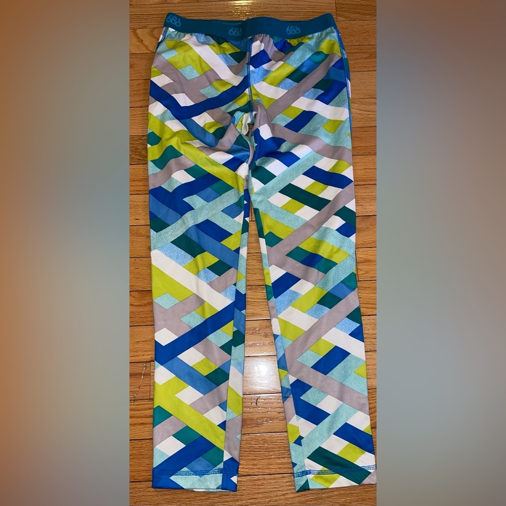 686 First Layer Geometric Insulation Thermal Base Warm Leggings Women’s Large